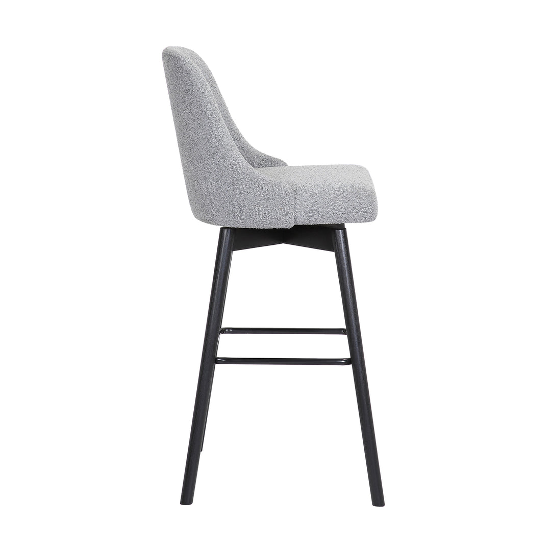Armen Living Sicily Upholstered Swivel Barstool