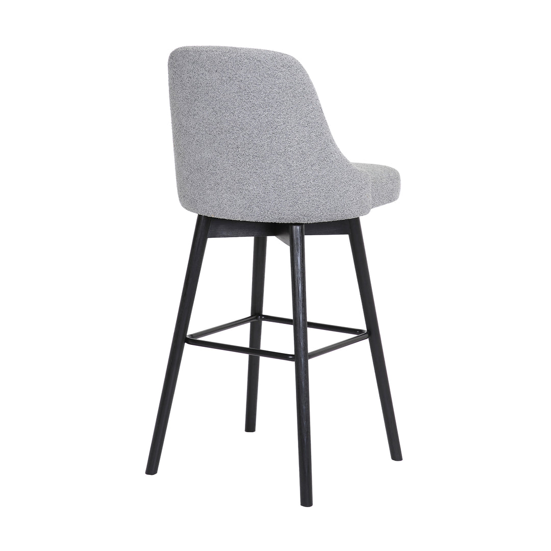 Armen Living Sicily Upholstered Swivel Barstool