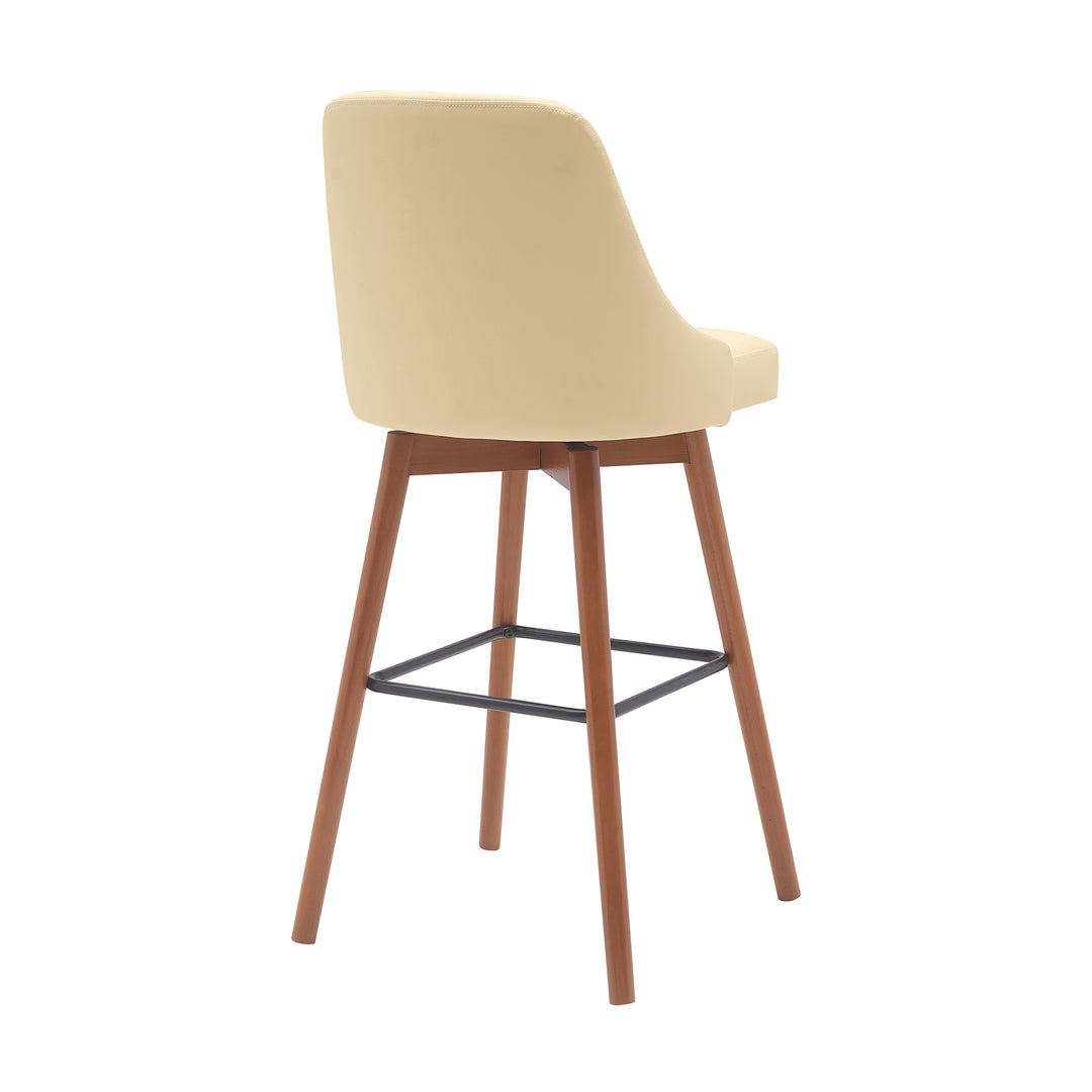 Armen Living Sicily Upholstered Swivel Barstool