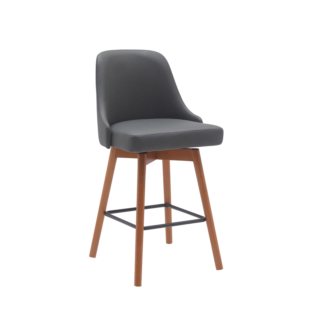 Armen Living Sicily Upholstered Swivel Barstool