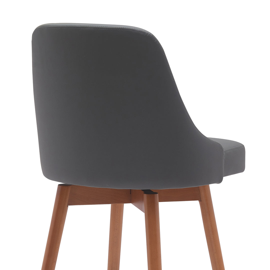 Armen Living Sicily Upholstered Swivel Barstool