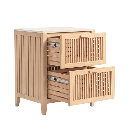 Solara Outdoor Double Drawer Storage Cabinet