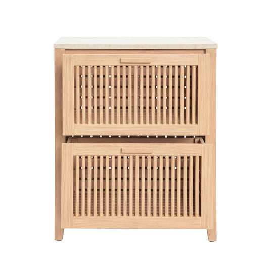 Solara Outdoor Double Drawer Storage Cabinet