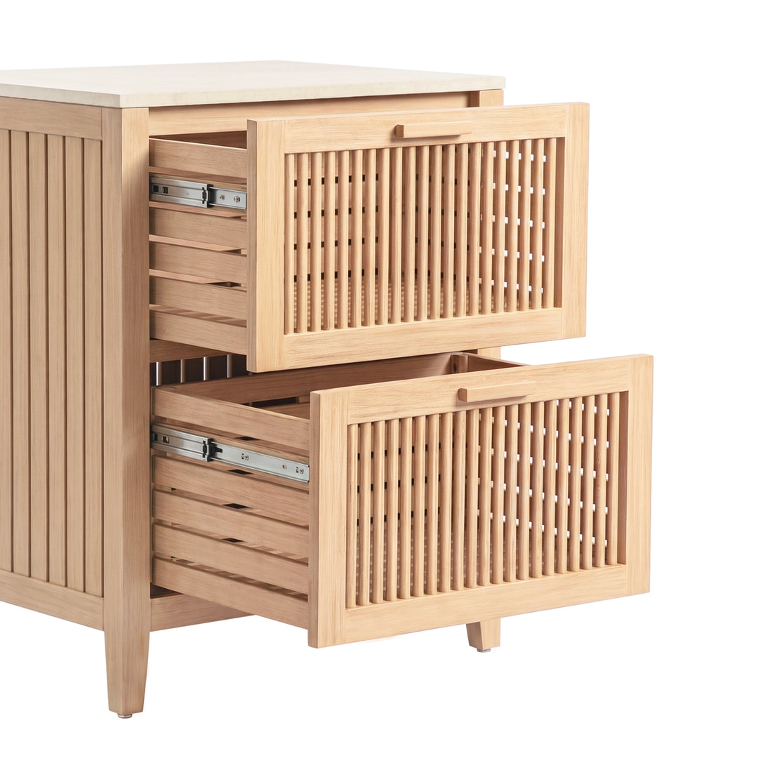 Solara Outdoor Double Drawer Storage Cabinet