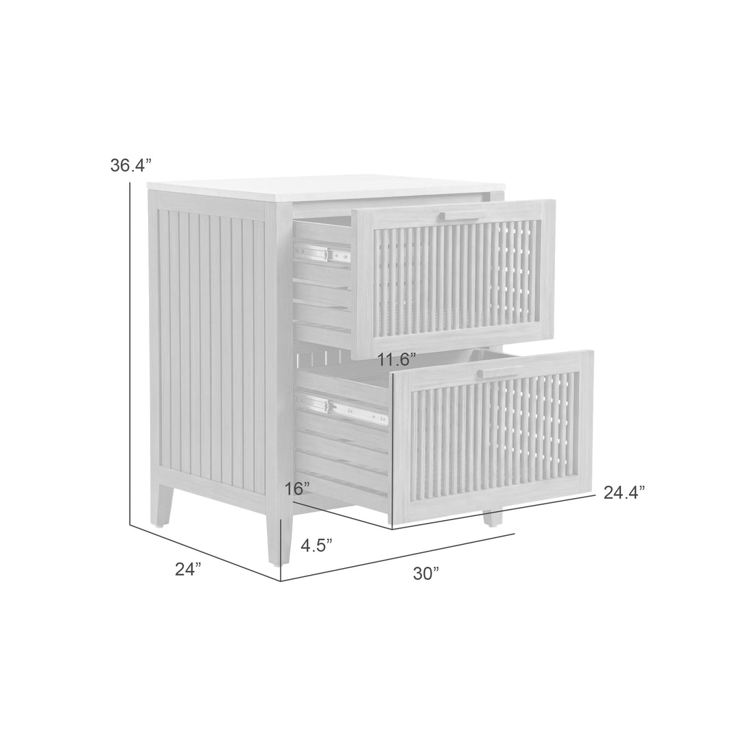 Solara Outdoor Double Drawer Storage Cabinet