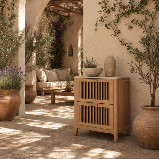 Solara Outdoor Double Drawer Storage Cabinet