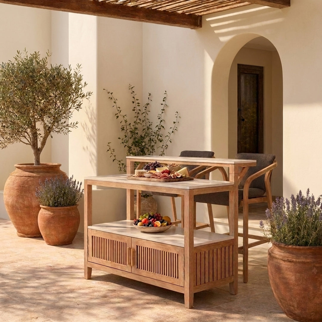 Solara Outdoor Multi-Tier Bar Island