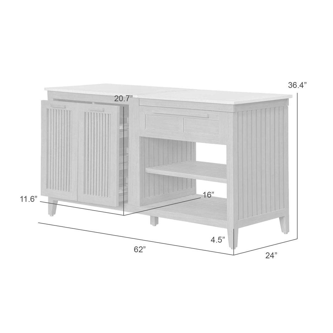 Solara Outdoor Kitchen Island Cabinet