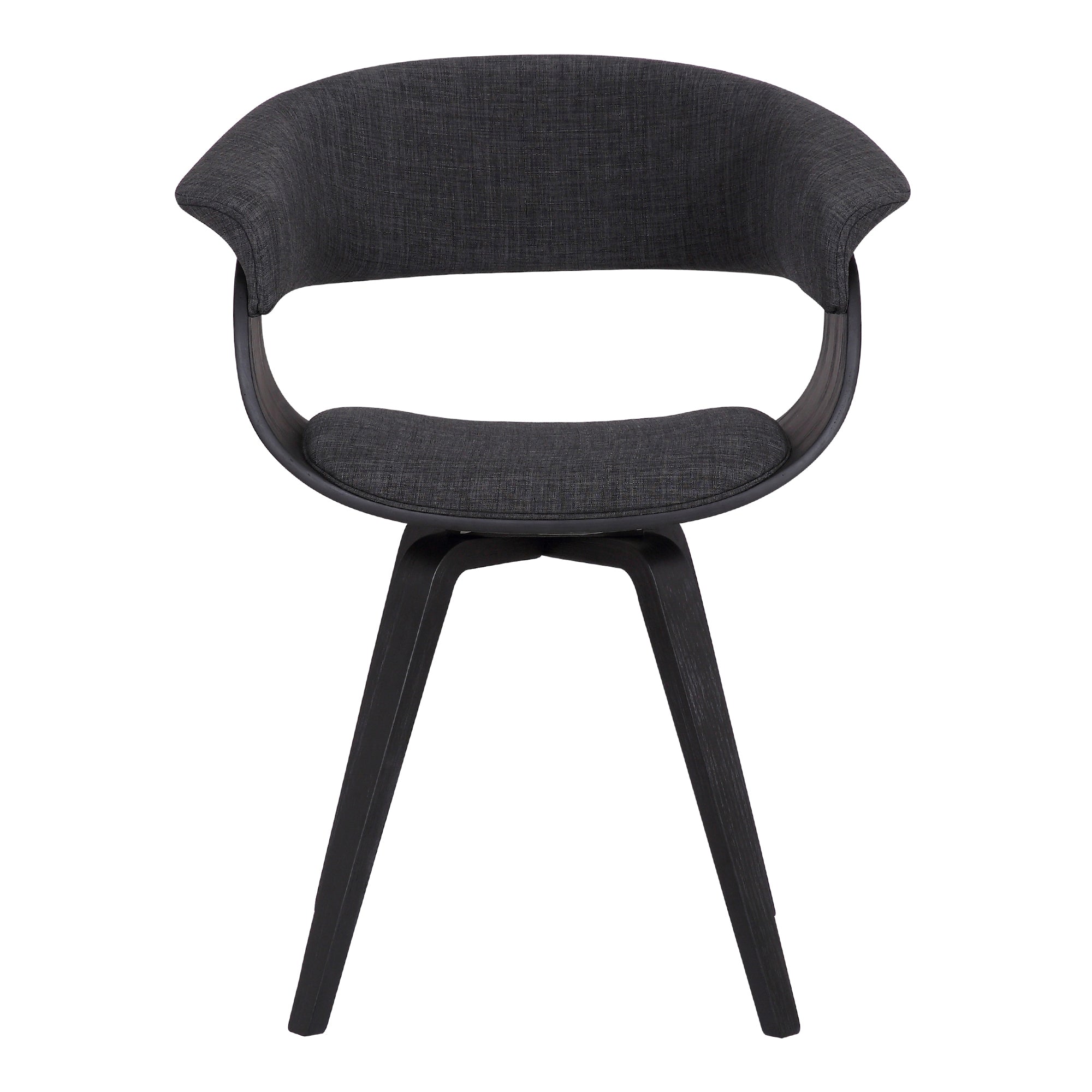 Summer Contemporary Dining Chair in Black Brush Wood Finish and