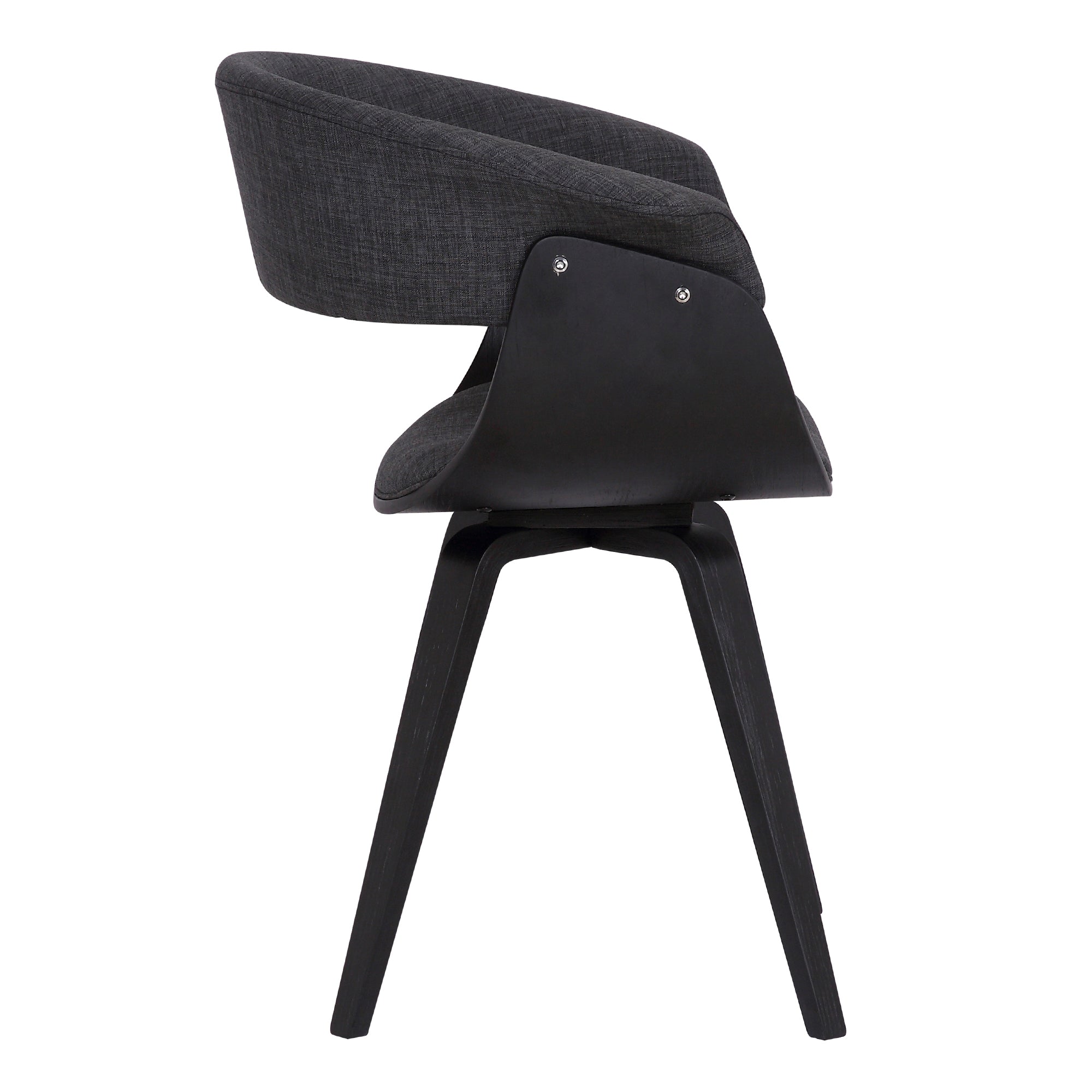 Summer Contemporary Dining Chair in Black Brush Wood Finish and