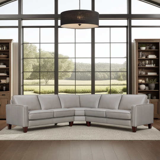 Summit 3 Piece Leather Sectional Sofa