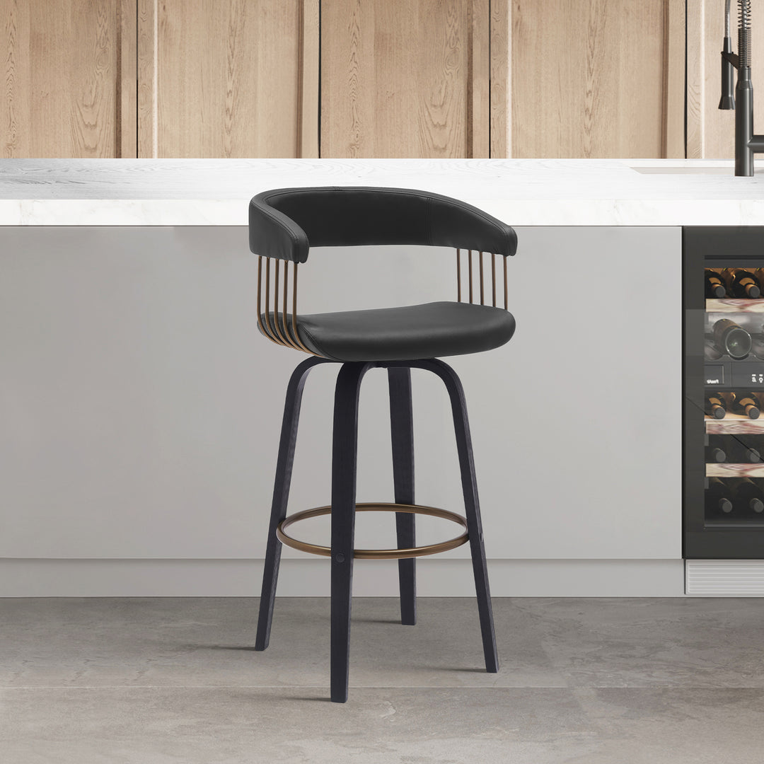 Armen Living Topanga Upholstered Barstool