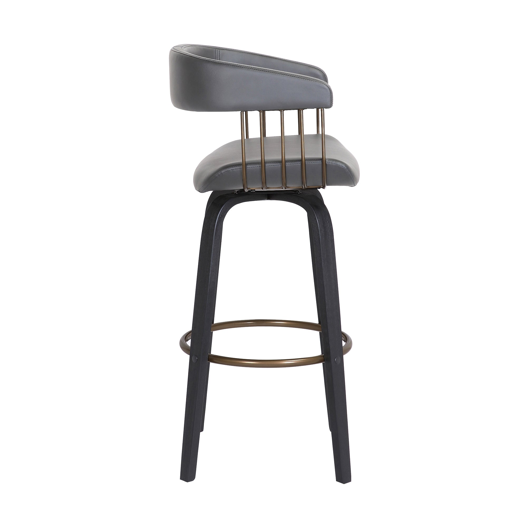 Armen Living Topanga Swivel Bar Stool - Thumbnail 4
