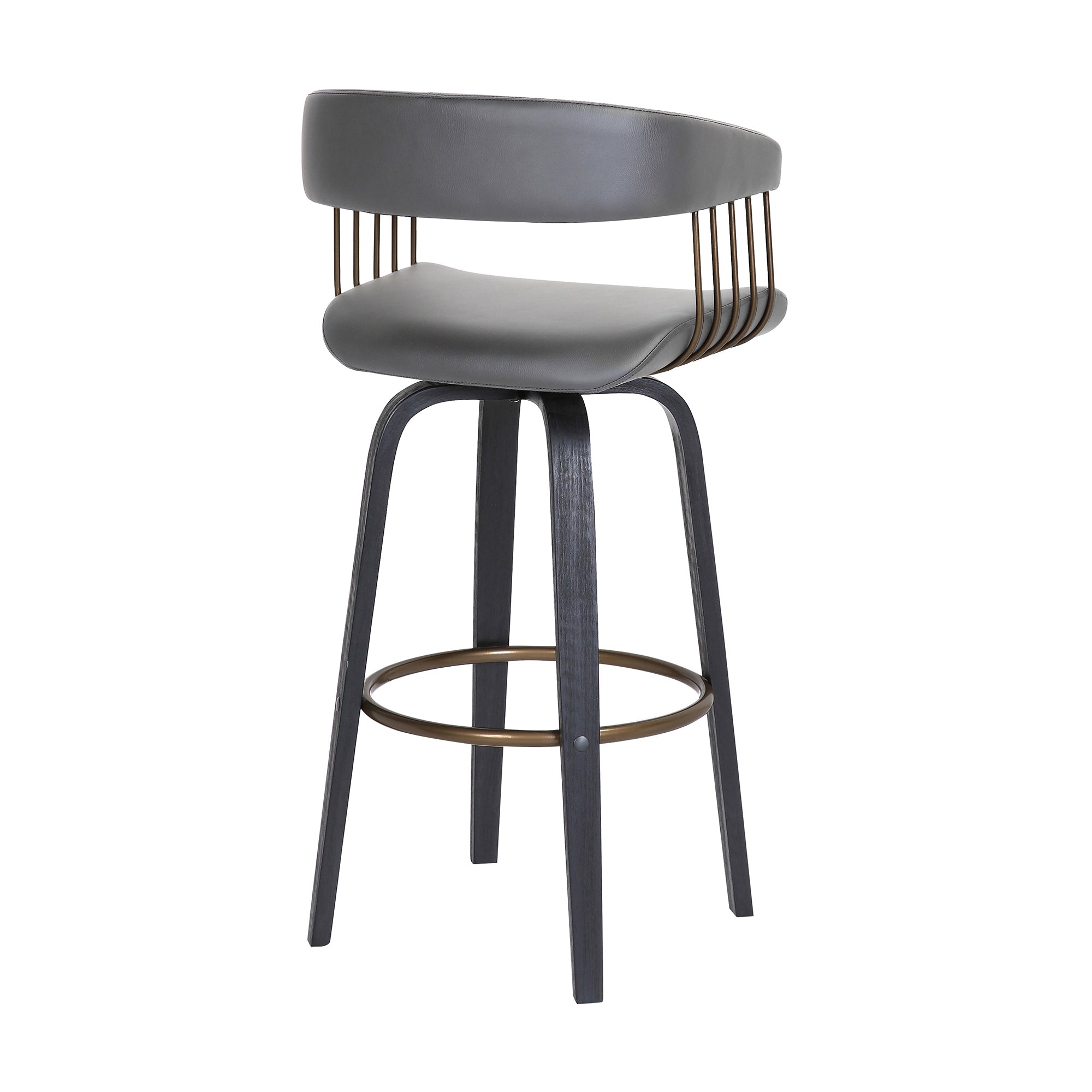 Armen Living Topanga Swivel Bar Stool - Thumbnail 5