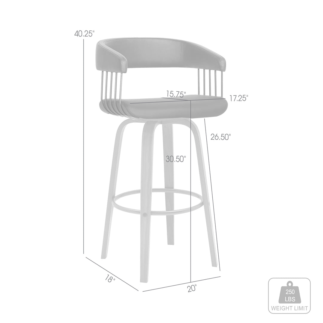 Armen Living Topanga Upholstered Barstool