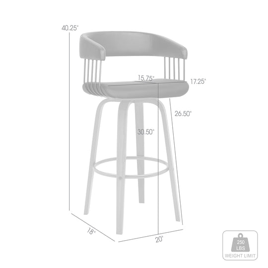 Armen Living Topanga Upholstered Barstool