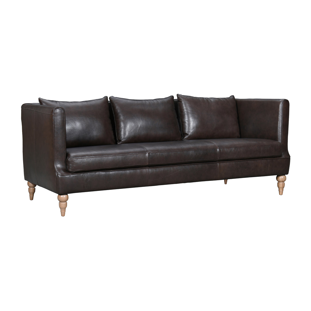 Vincenza 85 in. Leather Sofa