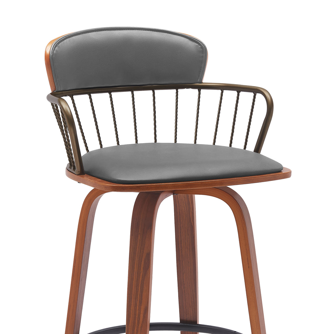 Willow Upholstered Swivel Barstool