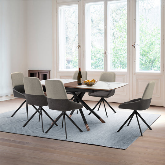 Alora and Maverick Extendable 7 Piece Dining Set