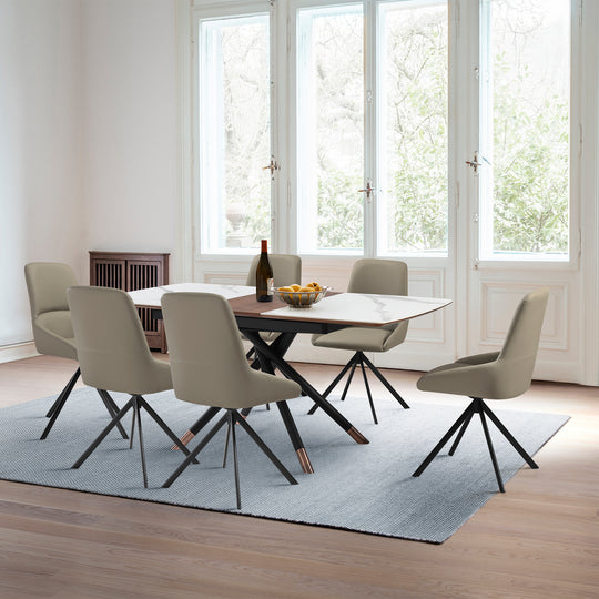 Alora and Maverick Extendable 7 Piece Dining Set