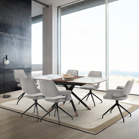 Alora and Penny 7 Piece Extendable Dining Set