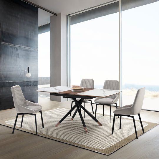 Alora and Susie Extendable 5 Piece Dining Set