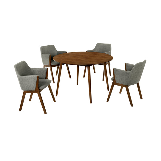 Arcadia and Renzo 48 in. 5-Piece Dining Set