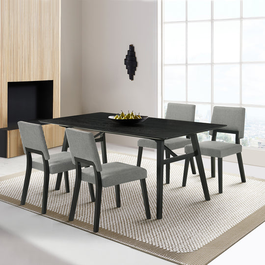 Channell 5 Piece Wood Dining Table Set
