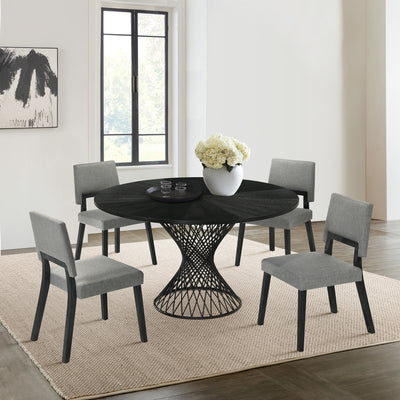 Cirque Channell 5 Piece Wood Dining Table Set