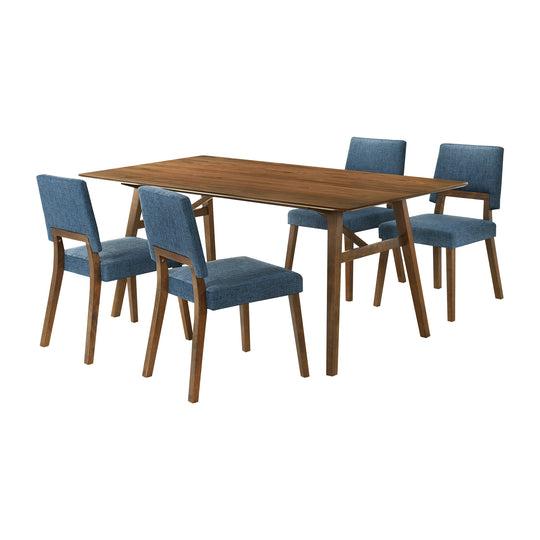 Channell 5 Piece Wood Dining Table Set