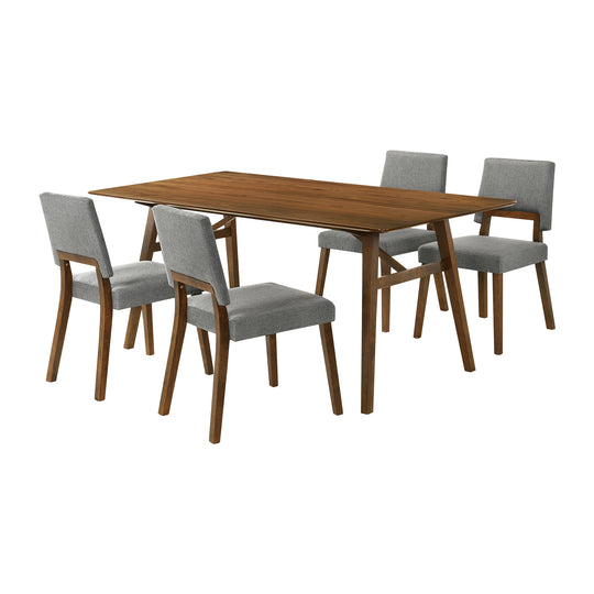 Channell 5 Piece Wood Dining Table Set