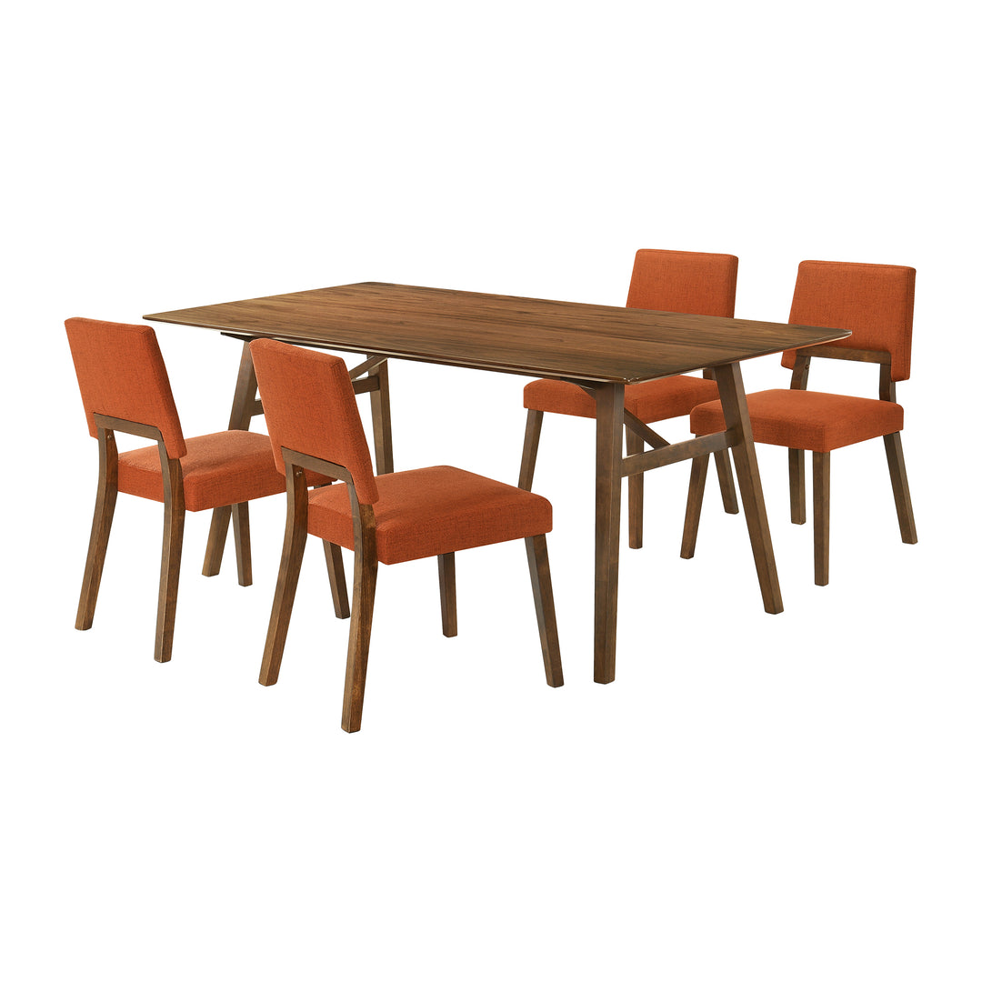 Channell 5 Piece Wood Dining Table Set