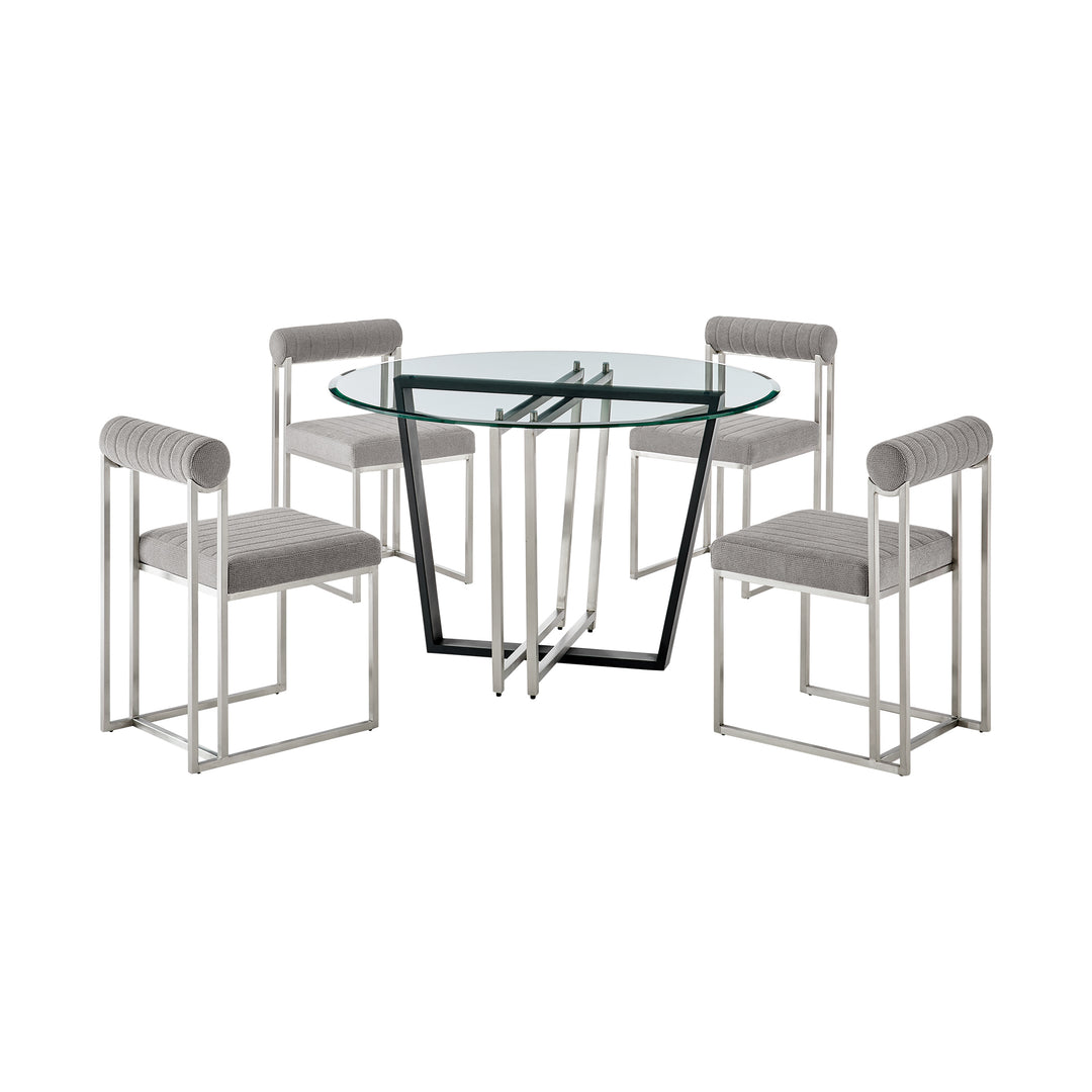 Devi Anastasia 5 Piece Dining Table Set
