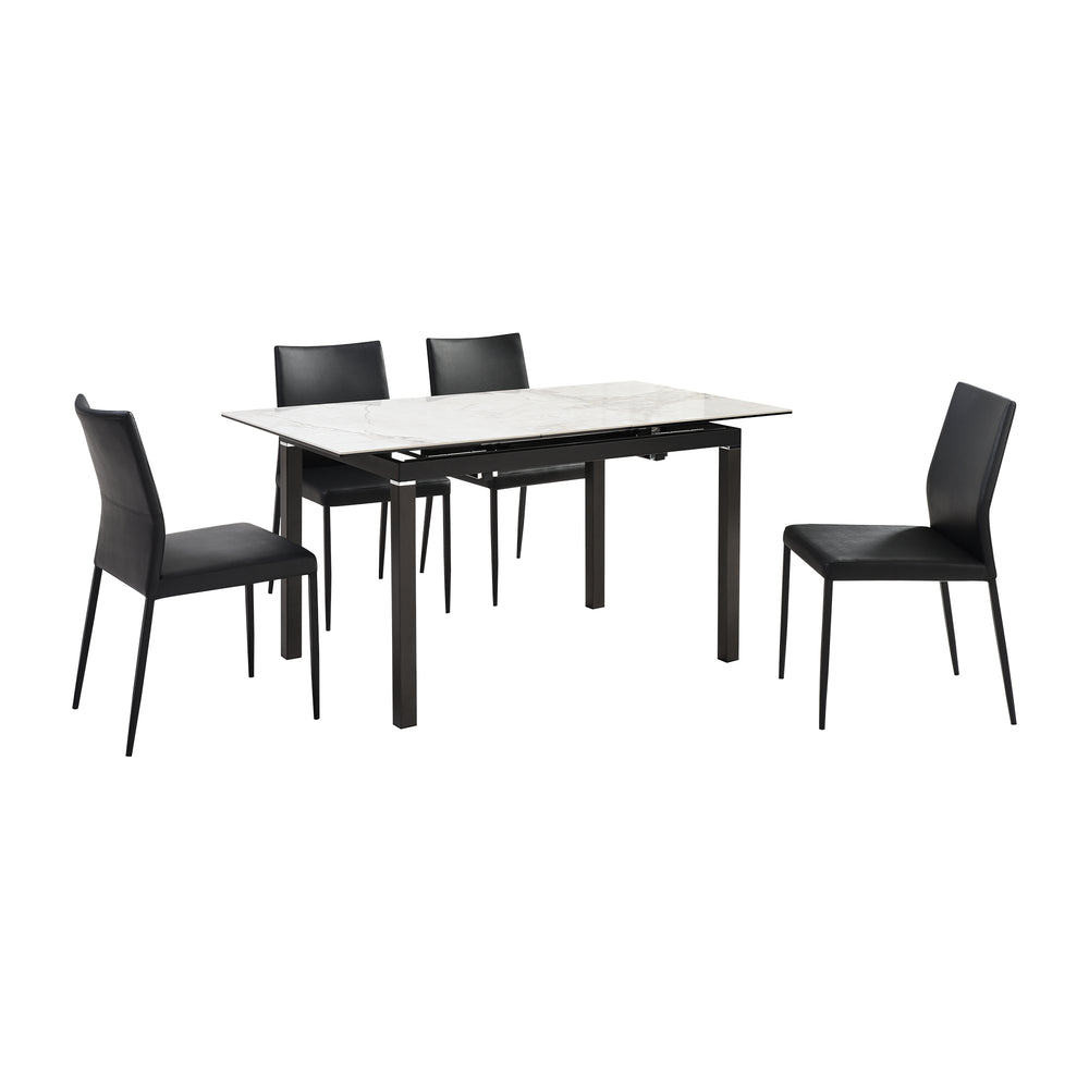 Giana and Kash 5 Piece Extendable Dining Set