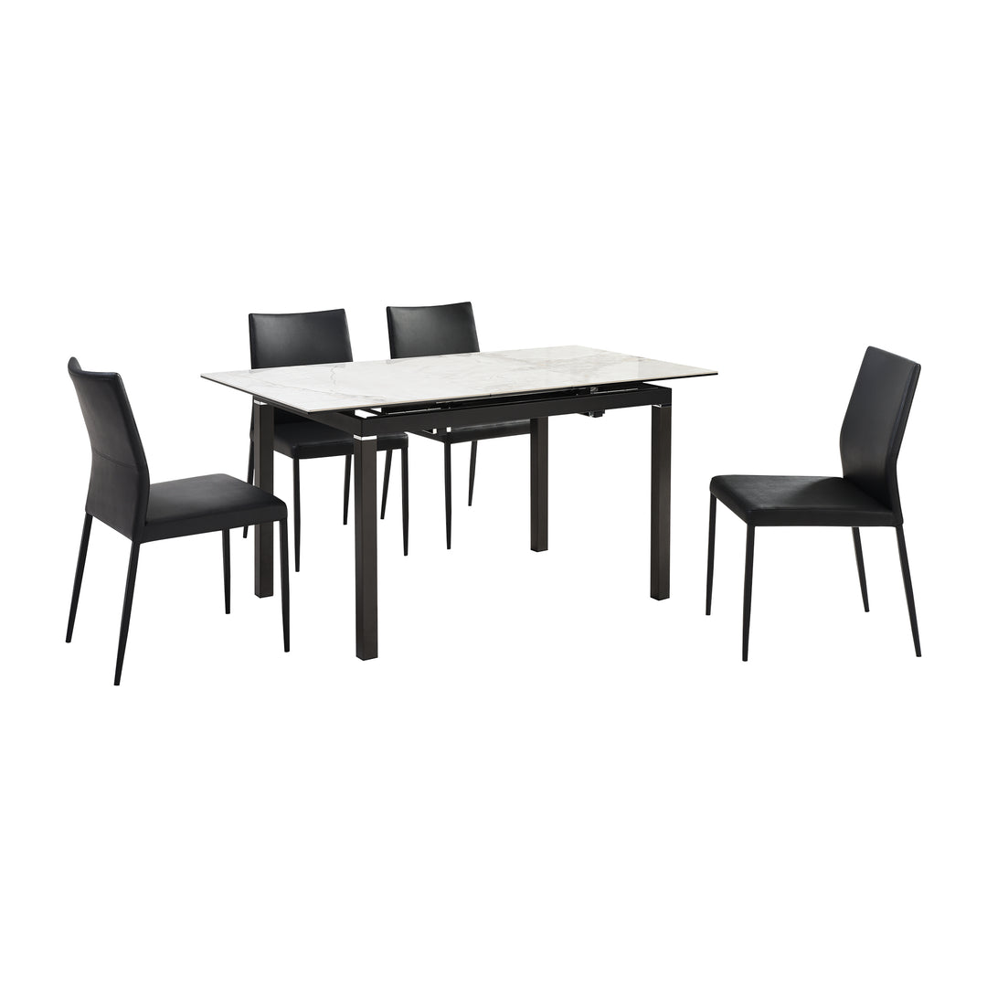 Giana and Kash 5 Piece Extendable Dining Set