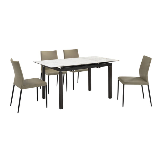 Giana and Kash 5 Piece Extendable Dining Set