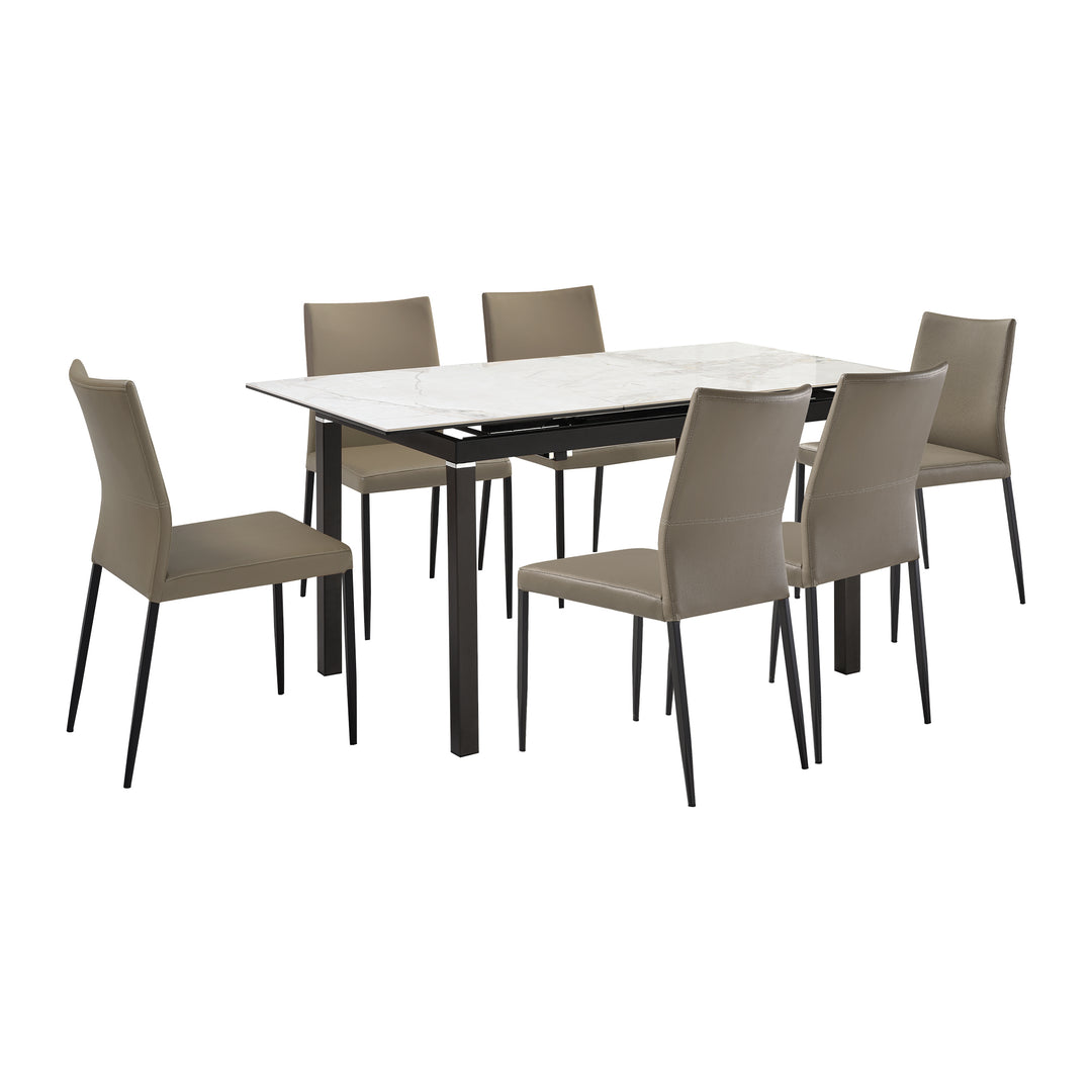Giana and Kash 7 Piece Extendable Dining Set
