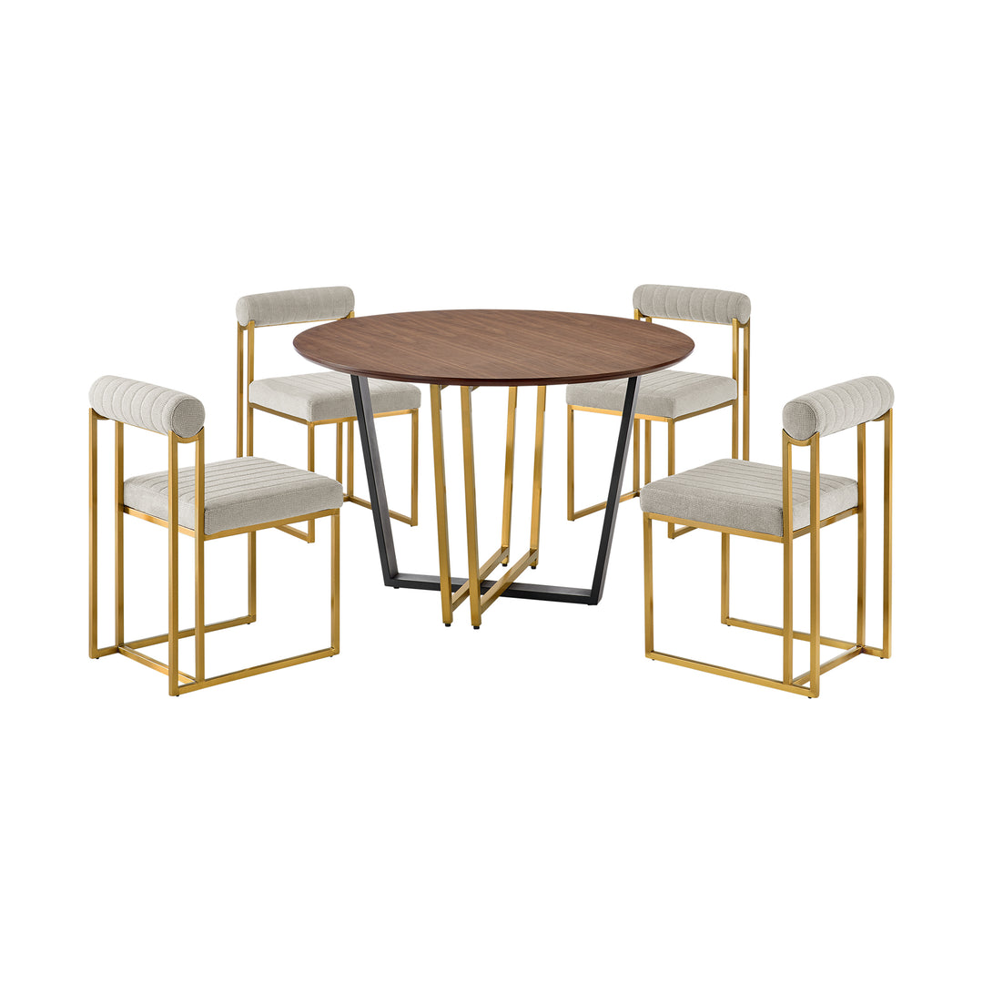 Joana Anastasia 5 Piece Dining Table Set