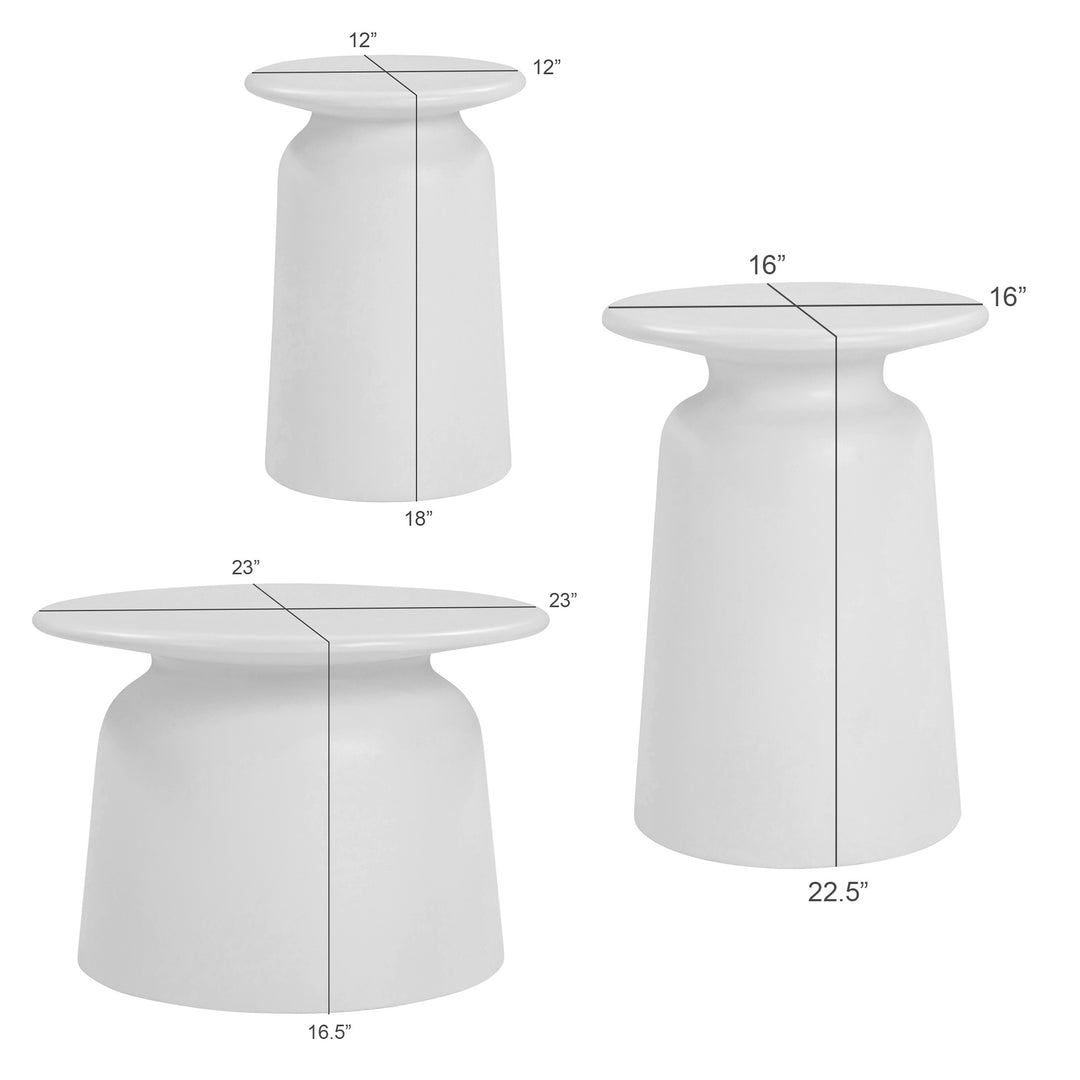 Lithia Indoor Outdoor 3-Piece Table  Set