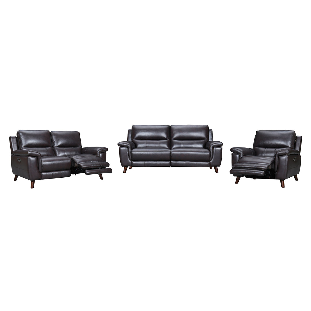 Lizette Leather Power Recliner 3 Piece Living Room Set with USB