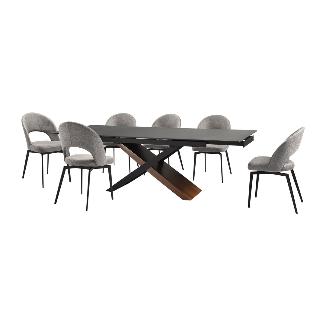 Milena and Lucia 7 Piece Extendable Dining Set