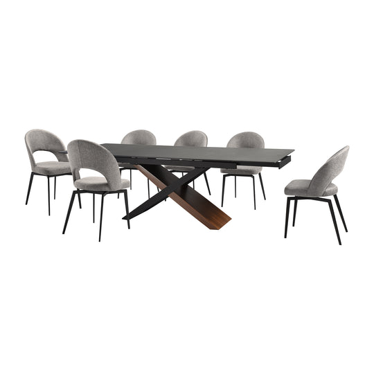 Milena and Lucia 7 Piece Extendable Dining Set
