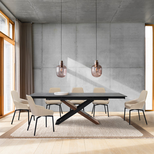 Milena and Shilo 7 Piece Extendable Dining Set