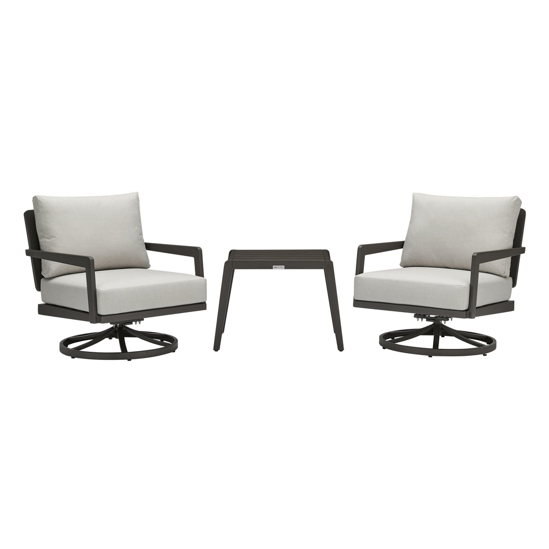 Avila 3-Piece Outdoor Swivel Rocker Motion Conversation Set