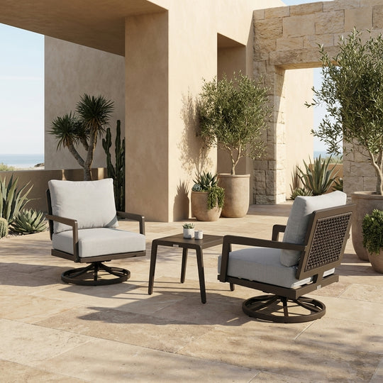Avila 3-Piece Outdoor Swivel Rocker Motion Conversation Set