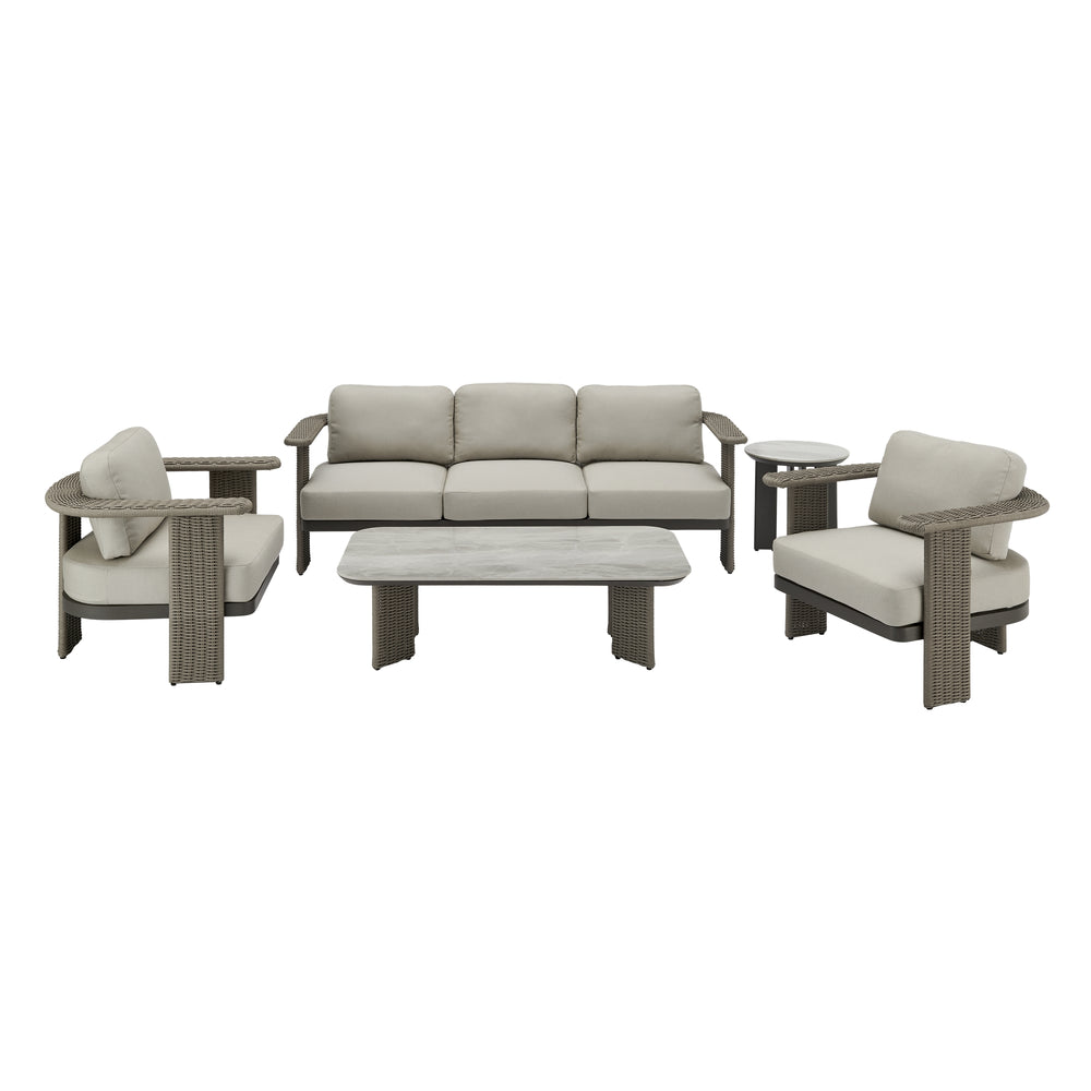 Ciela 5-Piece Outdoor Sofa Lounge Set with Sintered Stone Tables