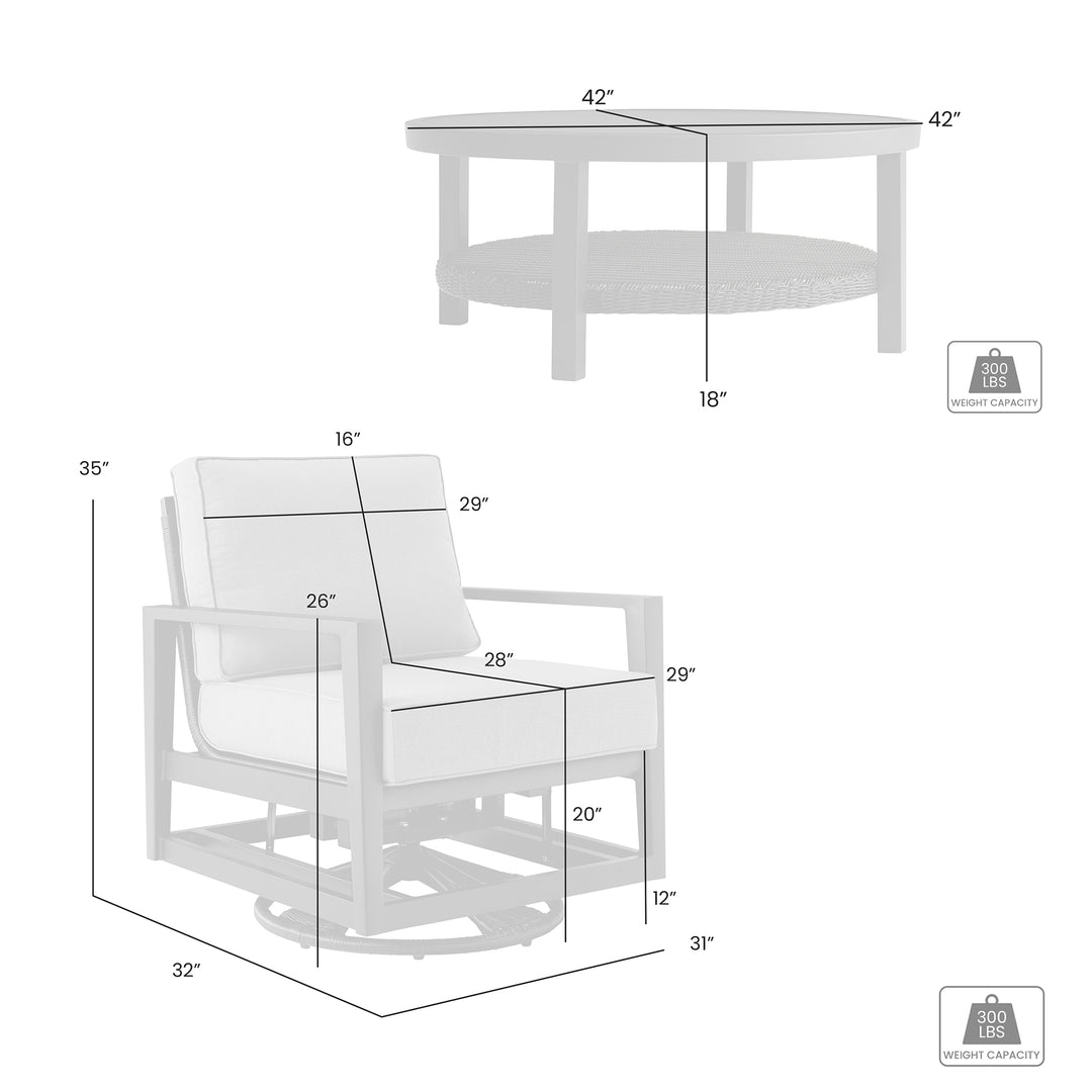 Cayman Outdoor 3PC Conversation Set