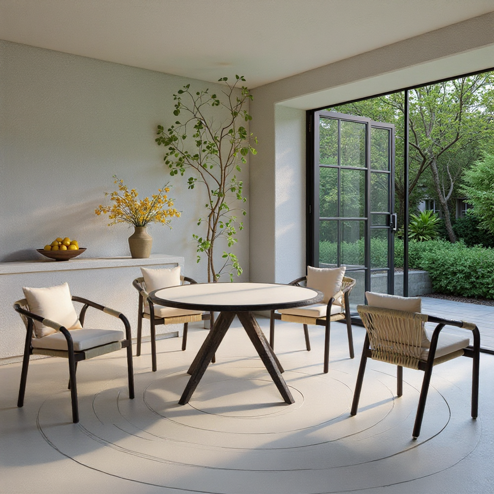 Cezar 4 Piece Outdoor Dining Set