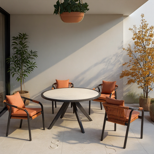 Cezar 4 Piece Outdoor Dining Set