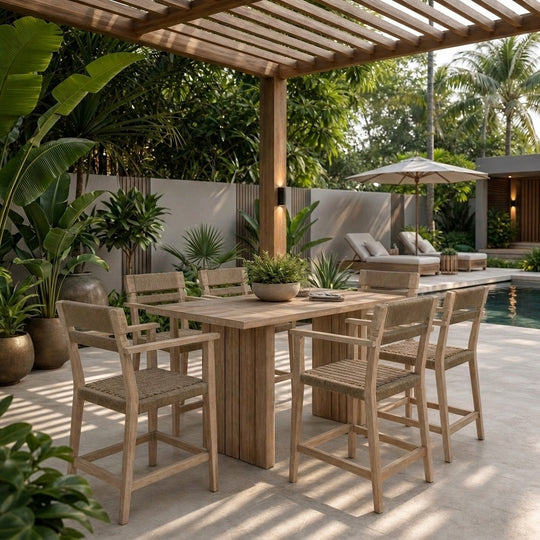 Ember 7-Piece Counter Height Outdoor Bar Set